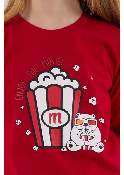 Kız Çocuk Uzun Kol Pijama Takım Kırmızı indirimleri