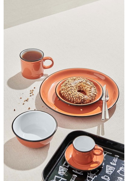 Electrum Seramik Mini Tabak Turuncu