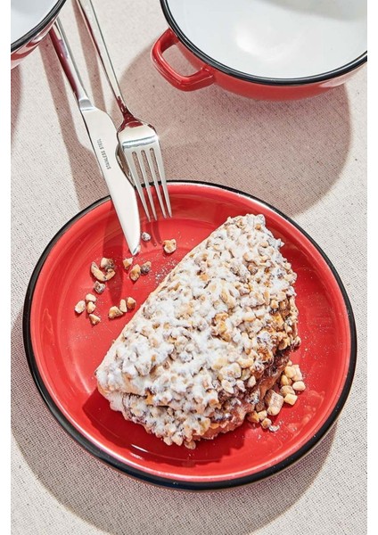 Electrum Seramik Servis Tabağı Kırmızı