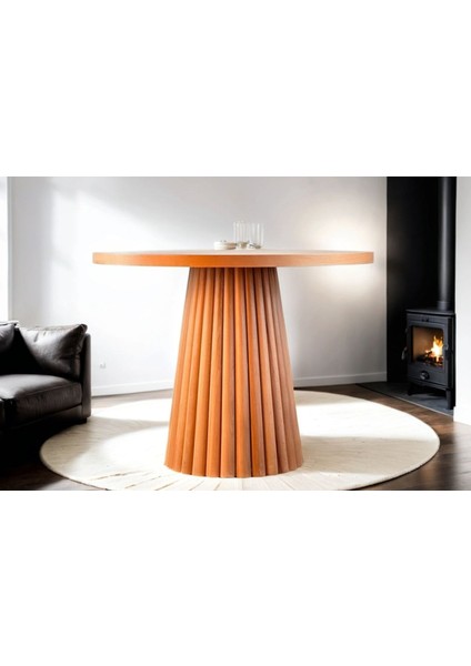 Seraphine Iskandinav Natural Ahşap Masa Sandalye Takımı 110X110 fiyatları