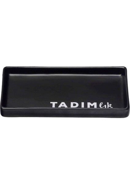 Tadımlık Seramik Servis Tabağı Siyah