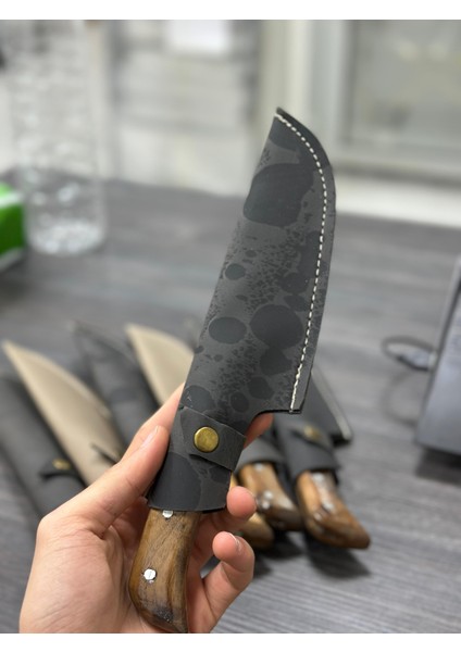 Yerli Üretim Outdoor Bıçak Piknik Rambo Doğa Dağ Kamp Bıçağı El Yapımı Kılıfl Hediyeli ( Ceviz Ağacı) 28 cm fırsatları