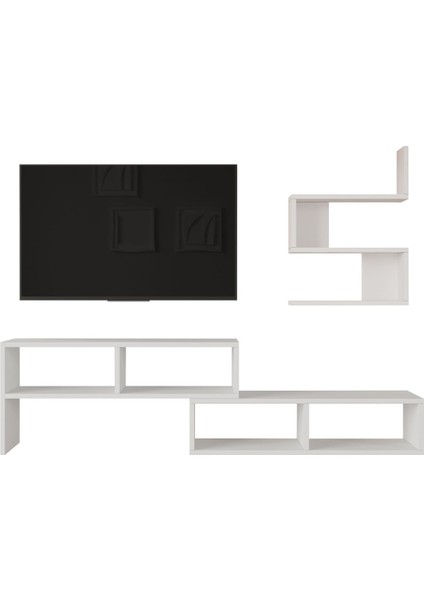 Joffrey Tv Ünitesi Tv Sehpası Raflı Beyaz Jr1-W fırsatları