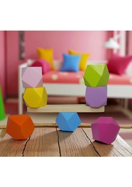 Wood Blocks Ahşap Denge Blokları Montessori Waldorf Eğitimi 7'li Set