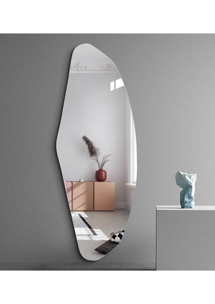 Asimetrik Boy Aynası - Korozyona Dayanıklı, Modern Tasarım, Flotal Cam, Dekoratif, 140 x 35 cm fırsatları