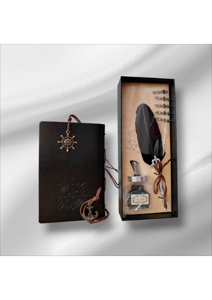 Deri Defter ve Kalem Seti (Özel Işleme ve Tasarım)