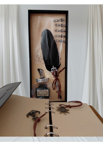 Deri Defter ve Kalem Seti (Özel Işleme ve Tasarım) modelleri