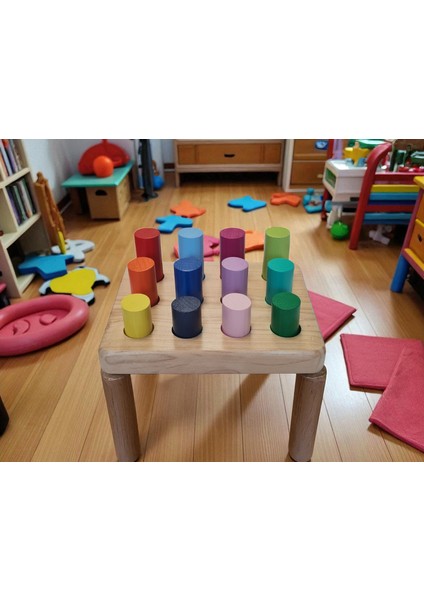 Ahşap Montessori Eşleştirme Tablalı Silindirler & Masif Oyuncak fiyatları