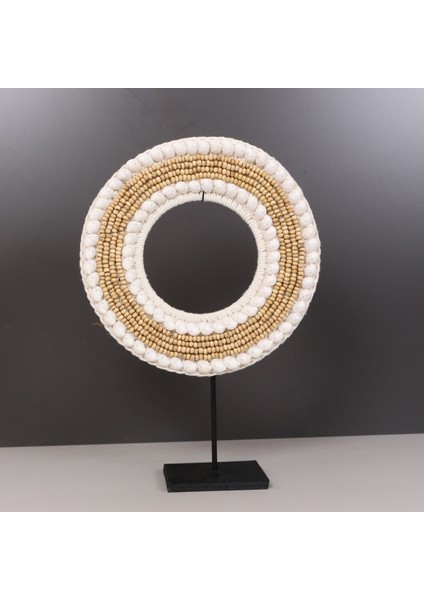 Mylamp Papua Deniz Kabuğu- Ahşap Boncuklu Masa Üstü Dekor 32X44 cm fiyatları