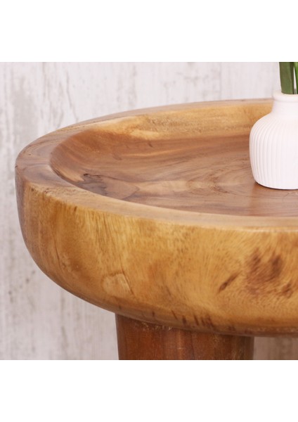 Mylamp Charm Doğal Teak Ağacı Sehpa 65X55 cm fiyatları