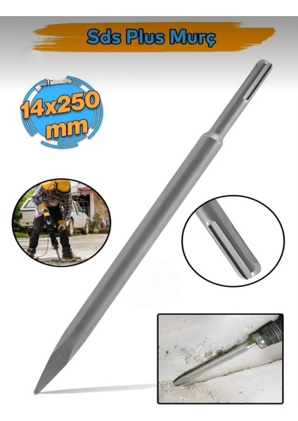 Matkap Uyumlu Sds Plus Murç Uç Kırıcı Keski Beton Kaya Taş Maden Delici Hilti Ucu 250 mm