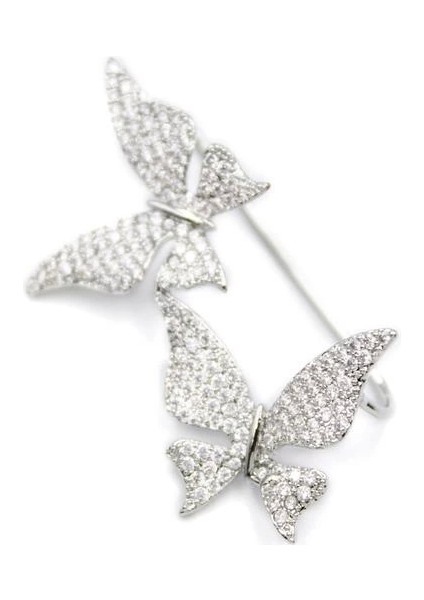 Ikili Kelebek Kıkırdak Küpe - Gümüş fiyatları