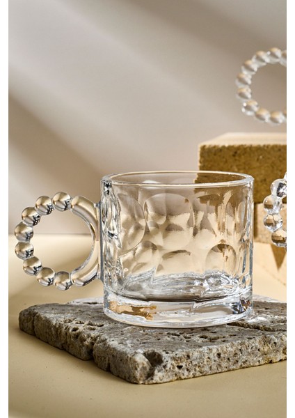 Std Ringo Stone 6'lı Boncuklu 100ML Cam Espresso Türk Kahvesi Fincanı fırsatları