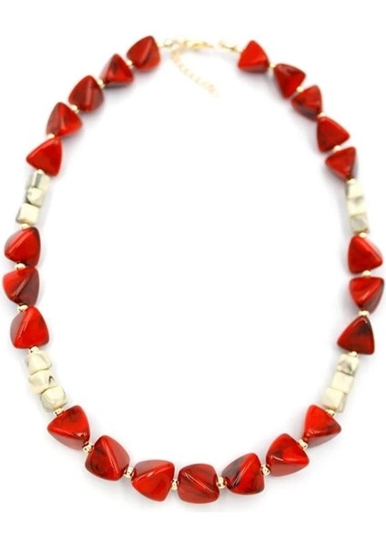 Akrilik Kolye - Kırmızı