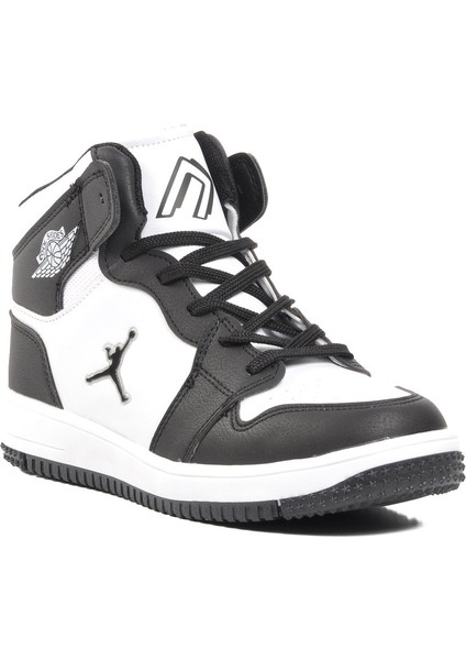 Siyah-Beyaz Unisex Hi Sneaker Haykat Uzun G