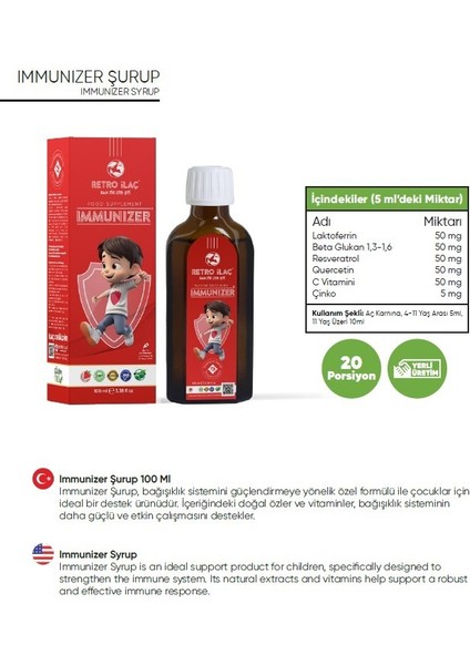 Retro Immunizer Bağışıklık Güçlendirici 100 ml fiyatları