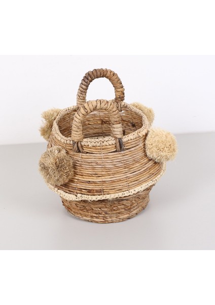 Mylamp Abaka Ponponlu Sepet 30X23X30 cm fiyatları
