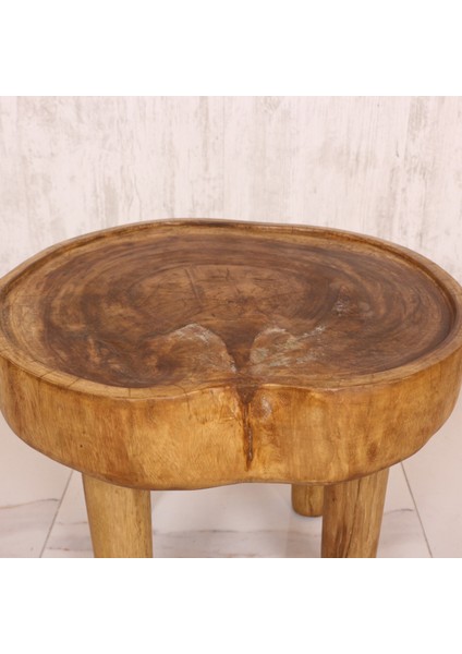 Mylamp Charm Doğal Teak Ağacı Sehpa 56X45 cm fırsatları