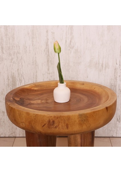 Mylamp Charm Doğal Teak Ağacı Sehpa 56X45 cm indirimleri