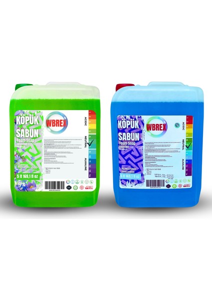 Bahar Ferahlığı & Okyanus Köpük Sabun 5 Lt X2 – Karışık Ikili Ekonomik Paket 10 Lt, Ferah ve Cilt Dostu Temizlik