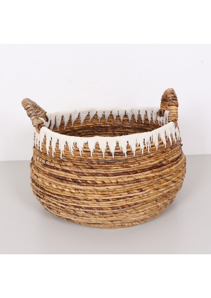 Mylamp Avanos Doğal Abaka El Yapımı Yuvarlak Kulplu 2 Li Sepet fırsatları