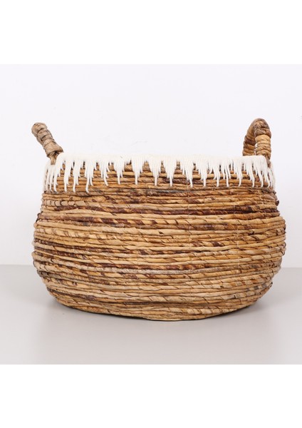 Mylamp Avanos Doğal Abaka El Yapımı Yuvarlak Kulplu 2 Li Sepet indirimleri