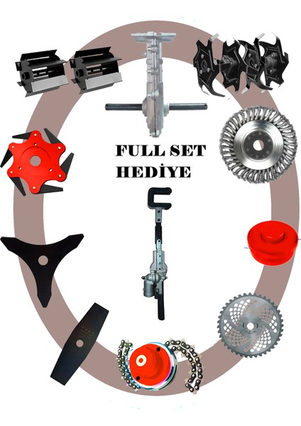 Eısenn Bc 520 12 Parça Sırt Tırpan + Çapalama Aparatları + Zeytin Toplama fırsatları