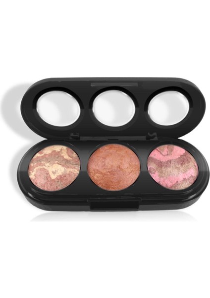 3'lü Terracotta Pudra Allık - Turuncu Ton, İpeksi Doku, Parlak Görünüm, Uzun Süre Kalıcı ve Doğal Etki ile Mükemmel Sonuç fiyatları