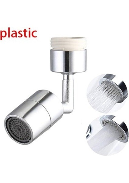 720 Derece Dönme Özellikli, Ekonomik ve İki Fonksiyonlu Krom Kaplama Musluk Ucu - ABS HBCV00002XTYGZ