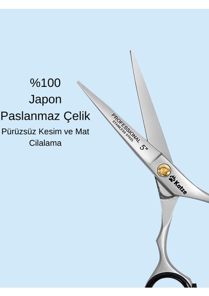 Profesyonel Saç Kesim Makası 5 inç Jilet Keskinliği Berber Makası Japon Paslanmaz Çelik Elle Bilenmiş modelleri
