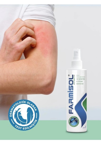 Alkolsüz Dezenfektan Sprey 200 ml Durulama Gerektirmeyen %99,9 Etkili El ve Cilt Temizleyici fırsatları