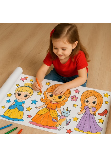 Güzel Prensesleri Boyuyorum – 5 Metre Dev Boyama Rulosu | Çocuklar İçin Prenses Temalı Boyama Kağıdı | Okul Öncesi Eğitim, Parti Etkinliği, Yaratıcı Aktivite ve Sanat Çalışması modelleri