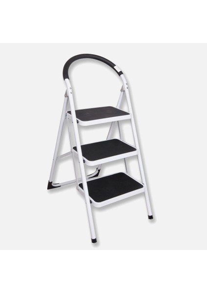 Metal 3 Basamaklı 67X36X23 cm Katlanabilir Ev - Ofis Tipi Oturaklı Merdiven