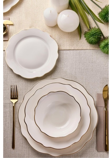 Porselen Gold Bone 24 Parça 6 Kişilik Yemek Takımı fiyatları