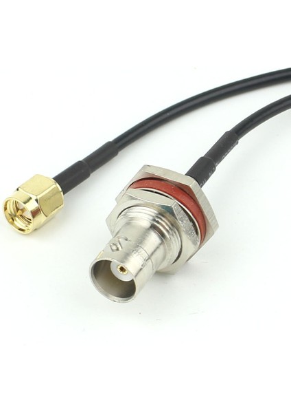 RG-174 Sma Erkek - Şase Tipi Bnc Dişi Kablo - 1 Metre
