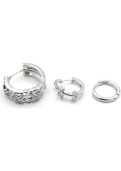 3'lü Xox Küpe - Gümüş fiyatları