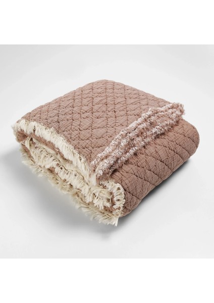 Jade Müslin Ekstra Dolgulu Çift Kişilik Yatak Örtüsü Kiremit 230X240 cm modelleri