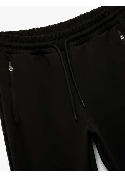 Fermuarlı Cepli Straight Fit Beli Bağcıklı Jogger Spor Eşofman Altı modelleri