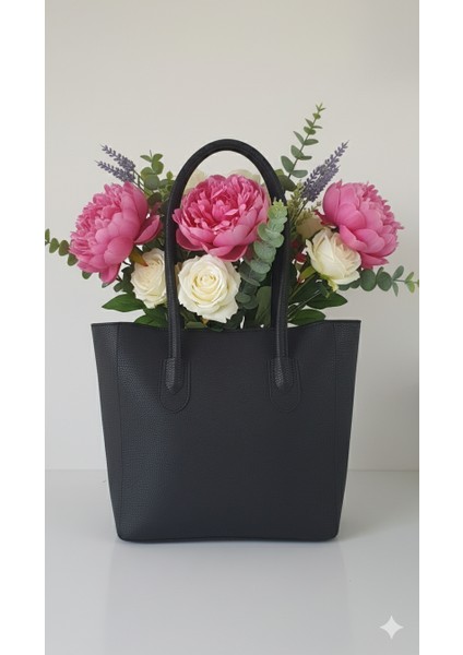 Lal'den Siyah Geniş Zarif Bayan El ve Omuz Çantası fiyatları