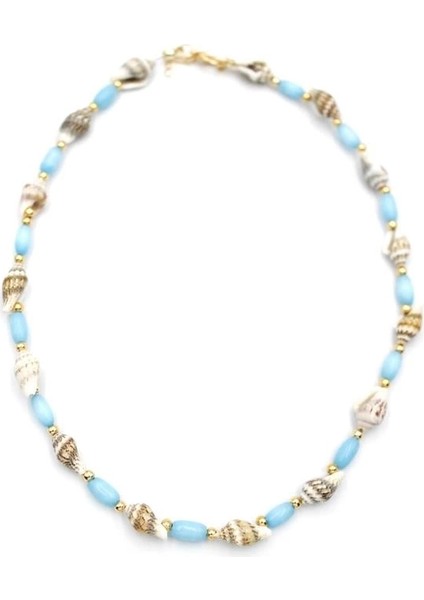 Deniz Kabuğu Kolye - Turkuaz