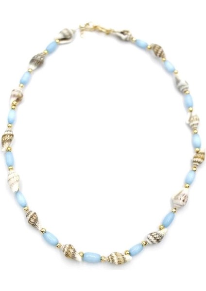 Deniz Kabuğu Kolye - Turkuaz fiyatları