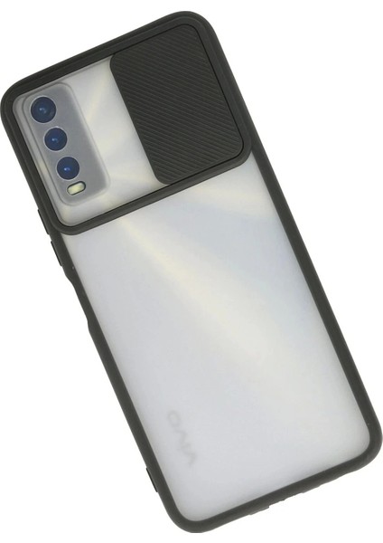 Newface Vivo Y11S Kılıf Palm Buzlu Kamera Sürgülü Silikon - Siyah fiyatları