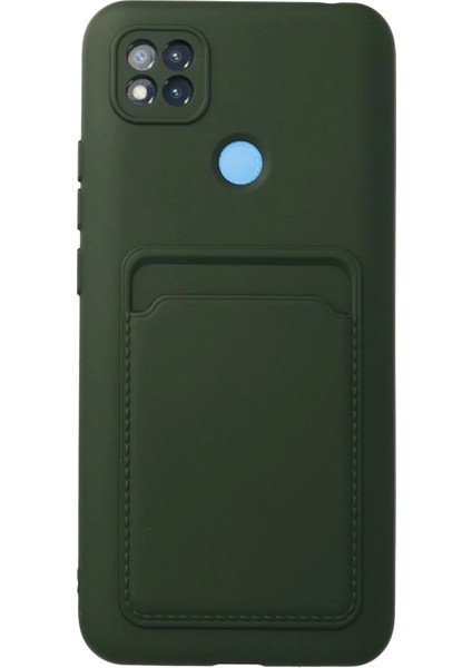 Newface Xiaomi Redmi 9c Kılıf Kelvin Kartvizitli Silikon - Koyu Yeşil