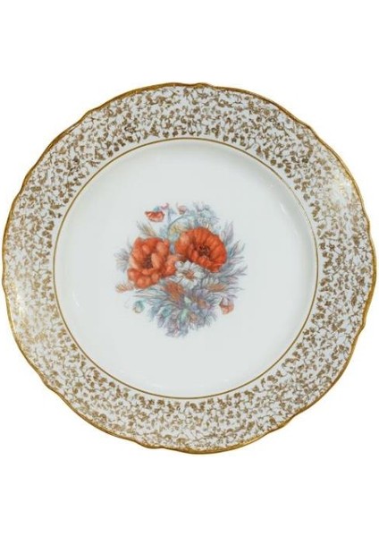 White Pearl Flowers 6lı Pasta/ekmek Tabağı 17CM