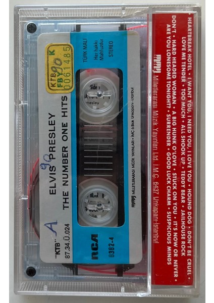 Elvis Presley The Number One Hits Kaset (Orjnal Dönem Baskı Kaset) fiyatları