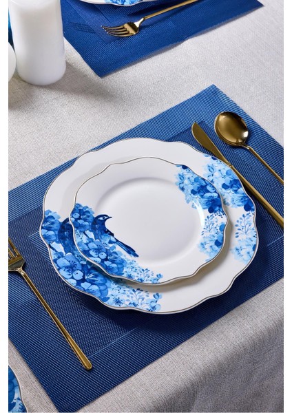 Porselen Blue Bird Bone 24 Parça 6 Kişilik Yemek Takımı fiyatları