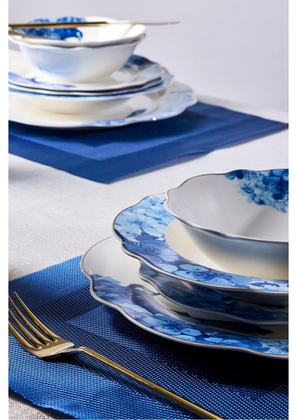 Porselen Blue Bird Bone 24 Parça 6 Kişilik Yemek Takımı indirimleri