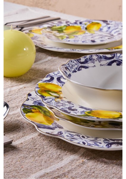 Porselen Limone Bone 24 Parça 6 Kişilik Yemek Takımı fiyatları
