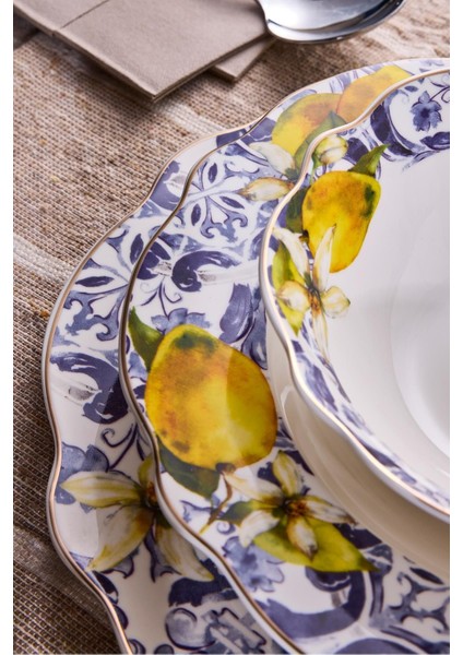 Porselen Limone Bone 24 Parça 6 Kişilik Yemek Takımı fırsatları