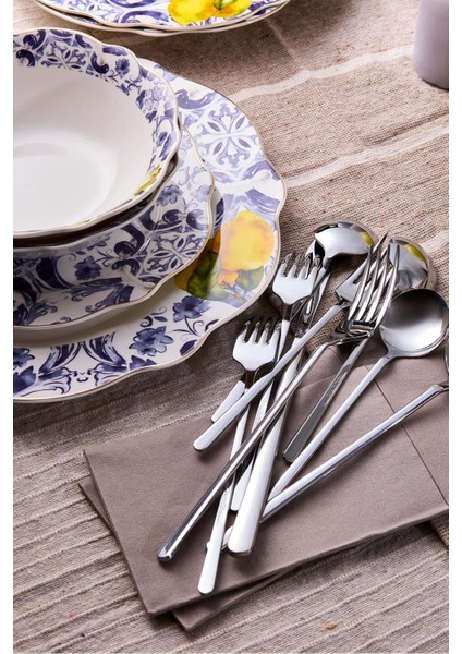 Porselen Limone Bone 24 Parça 6 Kişilik Yemek Takımı indirimleri